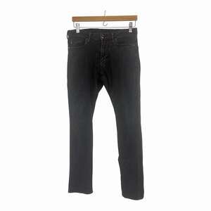 Armani Jeans Mens 30x32 Black Faded Wash Denim Jeans Straight Leg